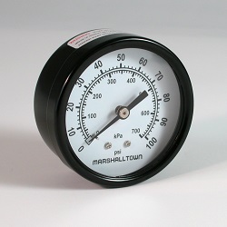 1-1/2" Pressure Gauge-Center Back Mount